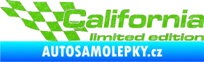 Samolepka California limited edition levá 3D karbon zelený kawasaki