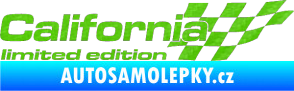 Samolepka California limited edition pravá 3D karbon zelený kawasaki