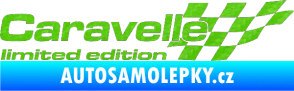 Samolepka Caravelle limited edition pravá 3D karbon zelený kawasaki