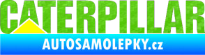 Samolepka Caterpillar - barevný 3D karbon zelený kawasaki