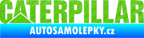 Samolepka Caterpillar - jedna barva 3D karbon zelený kawasaki