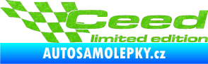 Samolepka Ceed limited edition levá 3D karbon zelený kawasaki