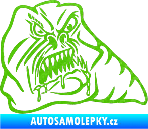 Samolepka Červ pravá 3D karbon zelený kawasaki