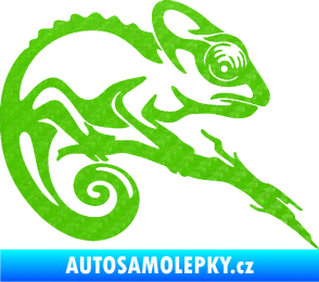Samolepka Chameleon 001 pravá 3D karbon zelený kawasaki
