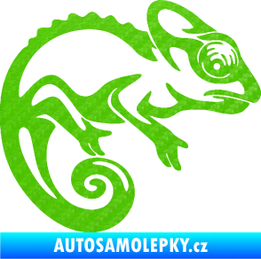 Samolepka Chameleon 002 pravá 3D karbon zelený kawasaki