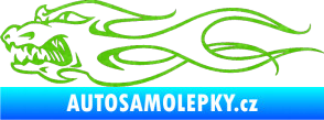 Samolepka Chapadelnik levá 3D karbon zelený kawasaki