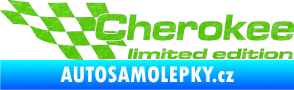 Samolepka Cherokee limited edition levá 3D karbon zelený kawasaki