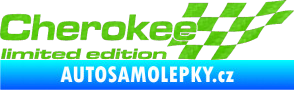 Samolepka Cherokee limited edition pravá 3D karbon zelený kawasaki