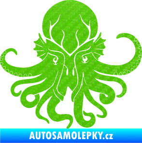 Samolepka Chobotnice 002 pravá 3D karbon zelený kawasaki