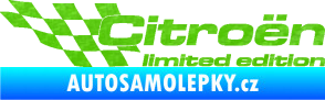 Samolepka Citroen limited edition levá 3D karbon zelený kawasaki