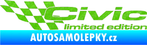 Samolepka Civic limited edition levá 3D karbon zelený kawasaki