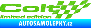 Samolepka Colt limited edition pravá 3D karbon zelený kawasaki