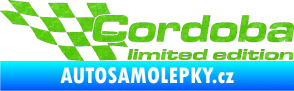 Samolepka Cordoba limited edition levá 3D karbon zelený kawasaki