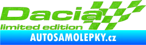 Samolepka Dacia limited edition pravá 3D karbon zelený kawasaki