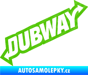 Samolepka Dübway 002 3D karbon zelený kawasaki
