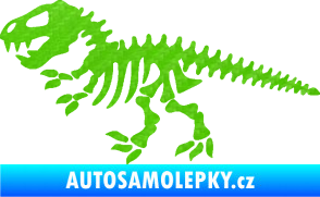 Samolepka Dinosaurus kostra 001 levá 3D karbon zelený kawasaki