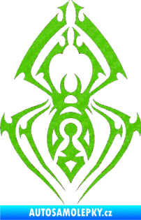 Samolepka Pavouk 009 3D karbon zelený kawasaki