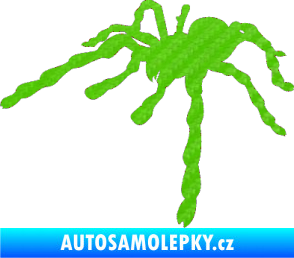 Samolepka Pavouk 013 - levá 3D karbon zelený kawasaki