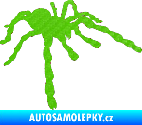 Samolepka Pavouk 013 - pravá 3D karbon zelený kawasaki