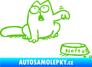 Samolepka Dolej naftu - pravá 3D karbon zelený kawasaki