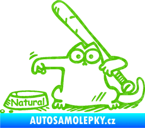 Samolepka Dolej natural levá 3D karbon zelený kawasaki