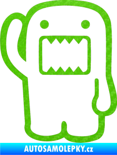 Samolepka Domo 001 levá hello 3D karbon zelený kawasaki