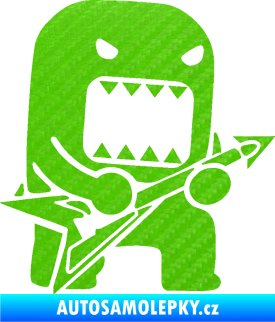 Samolepka Domo 003 pravá rocker 3D karbon zelený kawasaki