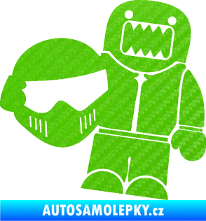 Samolepka Domo 014 levá Stig 3D karbon zelený kawasaki