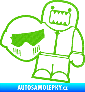 Samolepka Domo 015 pravá  Stig 3D karbon zelený kawasaki