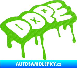 Samolepka Dope 3D karbon zelený kawasaki