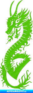 Samolepka Dragon 003 levá 3D karbon zelený kawasaki