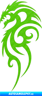 Samolepka Dragon 016 levá 3D karbon zelený kawasaki