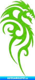 Samolepka Dragon 016 pravá 3D karbon zelený kawasaki