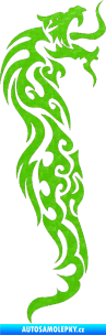 Samolepka Dragon 023 pravá 3D karbon zelený kawasaki