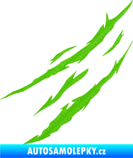 Samolepka Drápanec 002 levá 3D karbon zelený kawasaki