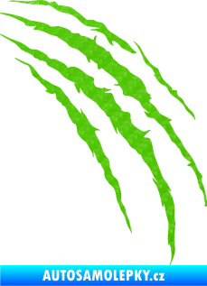 Samolepka Drápanec 003 pravá 3D karbon zelený kawasaki