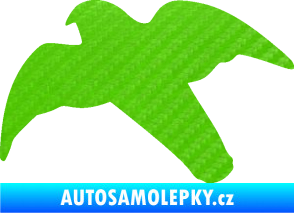 Samolepka Dravec na sklo 003 levá 3D karbon zelený kawasaki