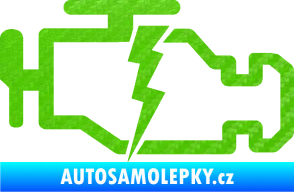 Samolepka Engine fail 002 motor 3D karbon zelený kawasaki