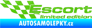 Samolepka Escort limited edition levá 3D karbon zelený kawasaki