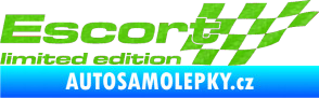Samolepka Escort limited edition pravá 3D karbon zelený kawasaki