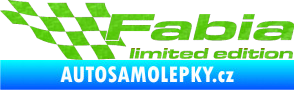 Samolepka Fabia limited edition levá 3D karbon zelený kawasaki