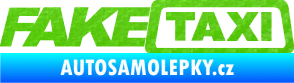Samolepka Fake taxi nápis 3D karbon zelený kawasaki