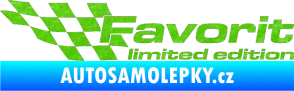 Samolepka Favorit limited edition levá 3D karbon zelený kawasaki
