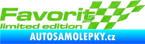Samolepka Favorit limited edition pravá 3D karbon zelený kawasaki