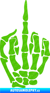 Samolepka F*ck off kostra levá 3D karbon zelený kawasaki