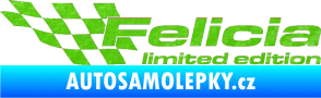 Samolepka Felicia limited edition levá 3D karbon zelený kawasaki
