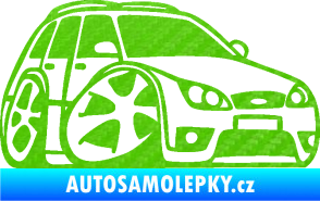 Samolepka Ford Mondeo combi karikatura pravá 3D karbon zelený kawasaki