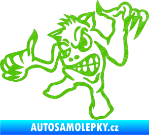 Samolepka Formelák levá 3D karbon zelený kawasaki