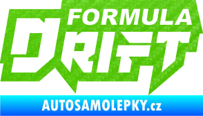 Samolepka Formula drift nápis 3D karbon zelený kawasaki