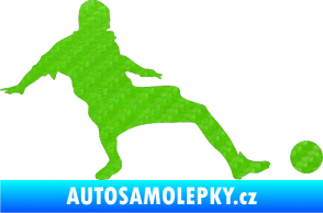 Samolepka Fotbalista 005 pravá 3D karbon zelený kawasaki